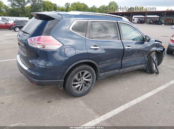 5N1AT2MT2GC896284 2016 NISSAN ROGUE Синий Задняя правая четверть