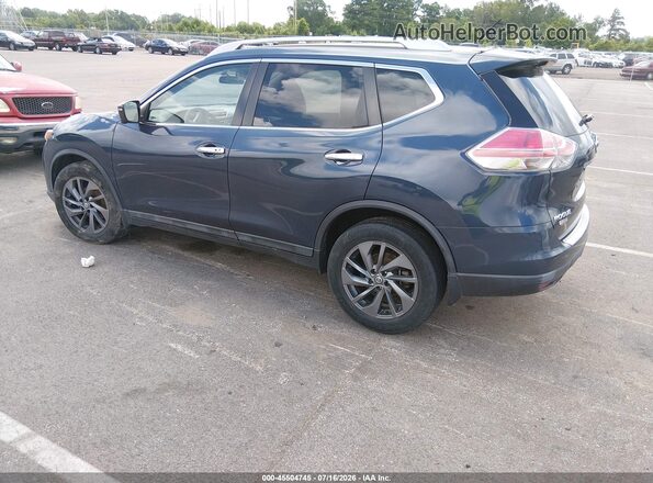 5N1AT2MT2GC896284 2016 NISSAN ROGUE Синий Задняя левая четверть