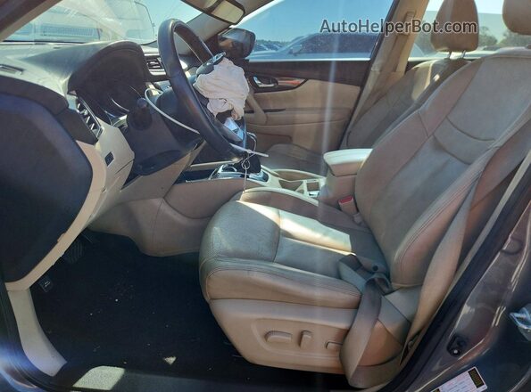 5N1AT2MT2HC749514 2017 NISSAN ROGUE Charcoal Вид салону спереду