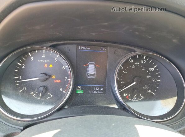 5N1AT2MT2JC810804 2018 NISSAN ROGUE Black Вид щитка приладів