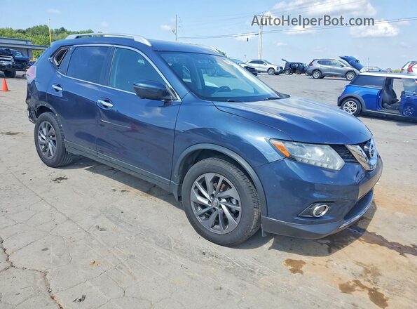 5N1AT2MT3GC915182 2016 NISSAN ROGUE Синий Передняя правая четверть