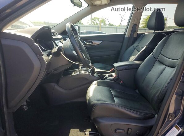 5N1AT2MT3GC915182 2016 NISSAN ROGUE Синий Вид салона спереди