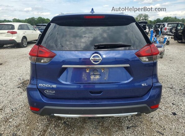 5N1AT2MT3KC700992 2019 NISSAN ROGUE Blue Rear view