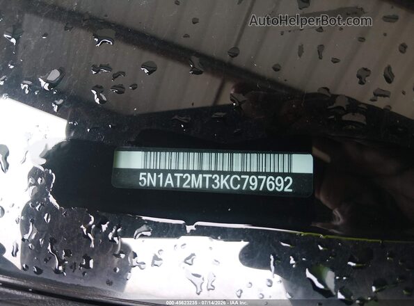 5N1AT2MT3KC797692 2019 NISSAN ROGUE White Вид підкапотного простору