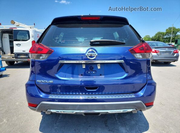 5N1AT2MT3KC818654 2019 NISSAN ROGUE Синий Вид сзади