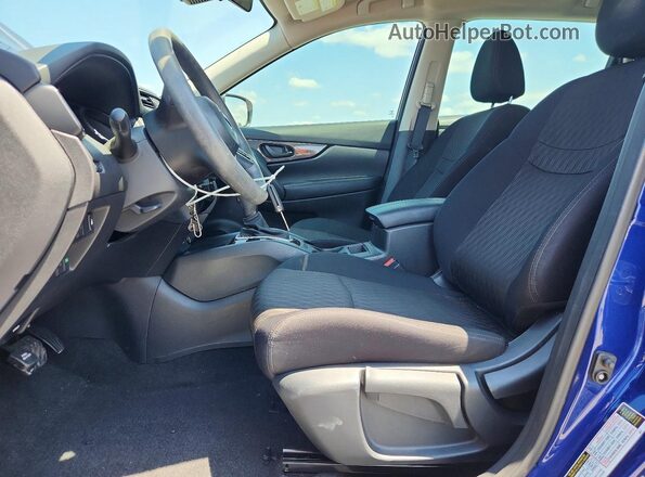 5N1AT2MT3KC818654 2019 NISSAN ROGUE Синий Вид салона спереди