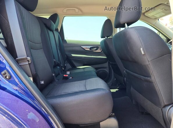 5N1AT2MT3KC818654 2019 NISSAN ROGUE Синий Вид задней части салона