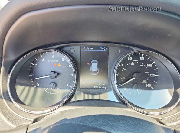 5N1AT2MT3KC818654 2019 NISSAN ROGUE Синий Вид щитка приборов