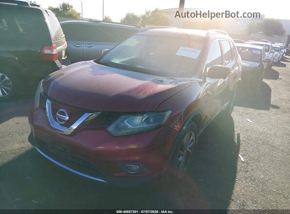 5N1AT2MT4GC731126 2016 NISSAN ROGUE Burgundy Передня ліва чверть