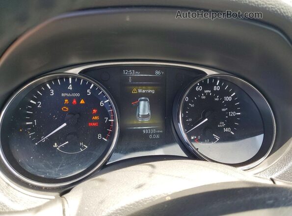 5N1AT2MT4GC774719 2016 NISSAN ROGUE Charcoal Սարքավորումների վահանակի տեսք
