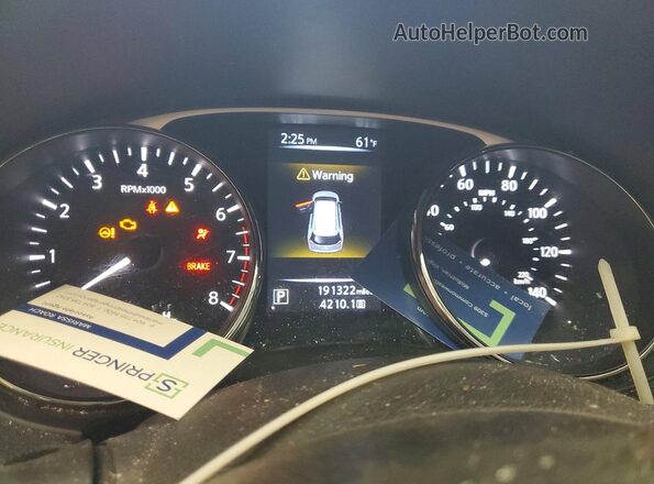 5N1AT2MT6GC810278 2016 NISSAN ROGUE White Вид щитка приладів