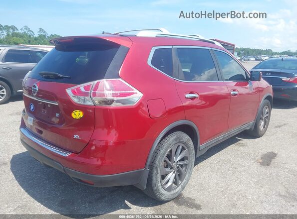 5N1AT2MT6GC821071 2016 NISSAN ROGUE Красный Задняя правая четверть