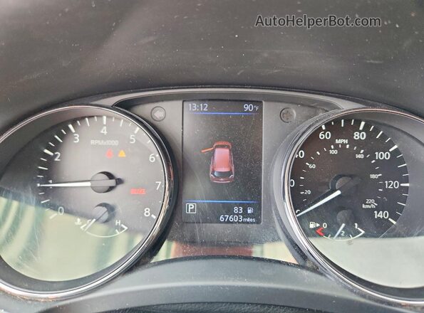5N1AT2MT6JC717204 2018 NISSAN ROGUE Красный Вид щитка приборов
