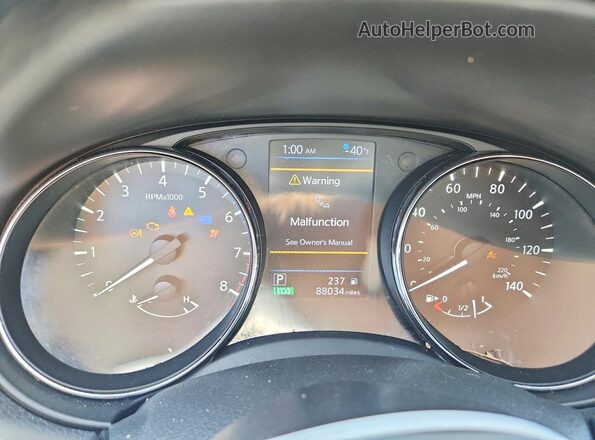 5N1AT2MT6JC789892 2018 NISSAN ROGUE Charcoal Вид щитка приладів