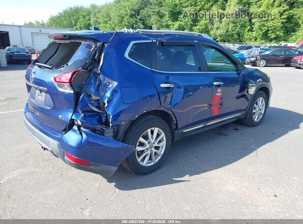 5N1AT2MT7HC888666 2017 NISSAN ROGUE Синий Задняя правая четверть