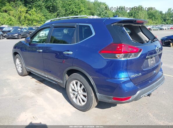 5N1AT2MT7HC888666 2017 NISSAN ROGUE Синий Задняя левая четверть
