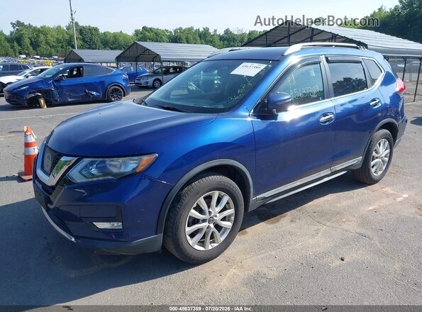 5N1AT2MT7HC888666 2017 NISSAN ROGUE Синий Передняя левая четверть