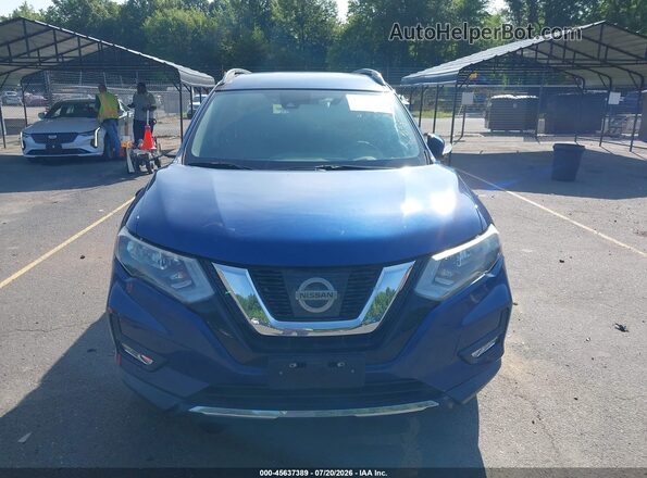 5N1AT2MT7HC888666 2017 NISSAN ROGUE Синий Вид задней части салона
