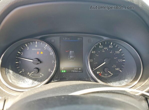 5N1AT2MT7KC838874 2019 NISSAN ROGUE Black Սարքավորումների վահանակի տեսք