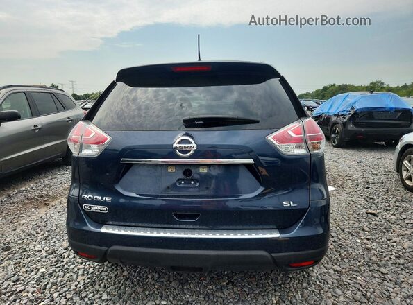 5N1AT2MT8GC779132 2016 NISSAN ROGUE Blue Widok z tyłu