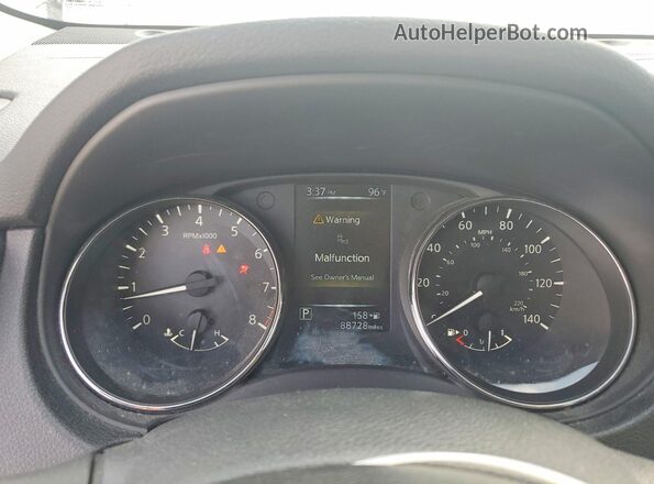 5N1AT2MT8HC854736 2017 NISSAN ROGUE Угольный Вид щитка приборов