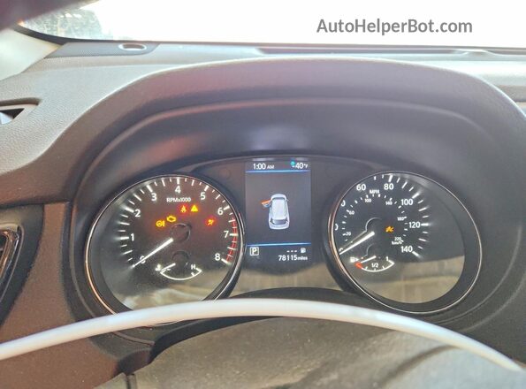 5N1AT2MT8JC852247 2018 NISSAN ROGUE Blue Instrument cluster view