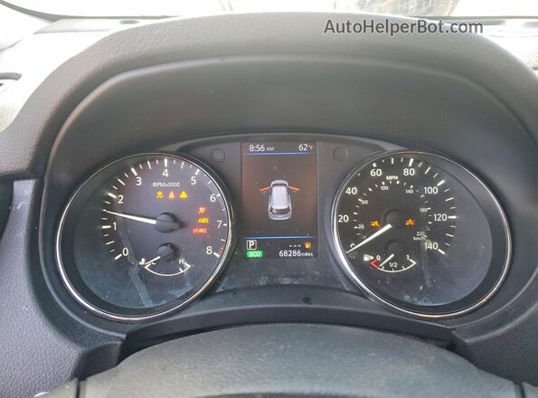 5N1AT2MT8KC781875 2019 NISSAN ROGUE White Instrument cluster view