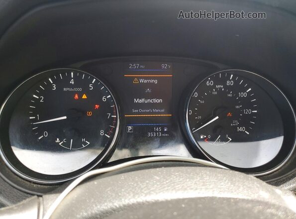 5N1AT2MT8LC801835 2020 NISSAN ROGUE Черный Вид щитка приборов