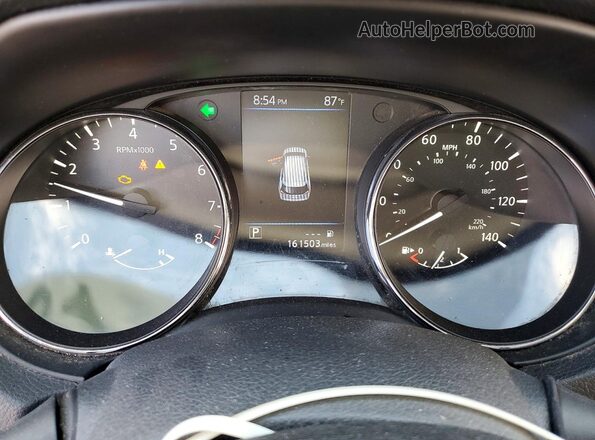 5N1AT2MT8LC805027 2020 NISSAN ROGUE Blue Instrument cluster view