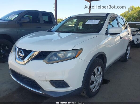 5N1AT2MT9GC743742 2016 NISSAN ROGUE White წინა მარცხენა ხედი სამი მეოთხედიდან