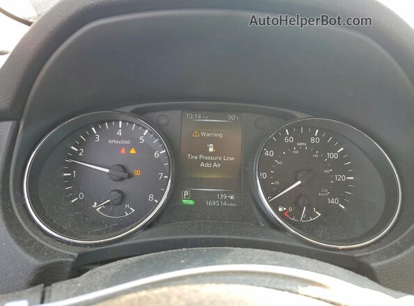 5N1AT2MT9HC761790 2017 NISSAN ROGUE Black Widok zestawu wskaźników