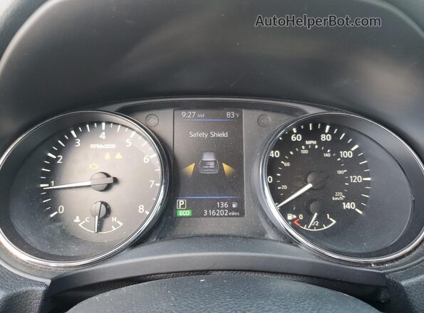 5N1AT2MT9JC720436 2018 NISSAN ROGUE Серебряный Вид щитка приборов