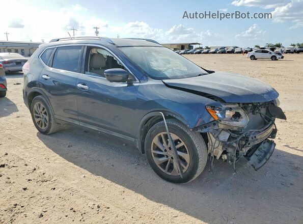5N1AT2MTXGC733690 2016 NISSAN ROGUE Синий Передняя правая четверть