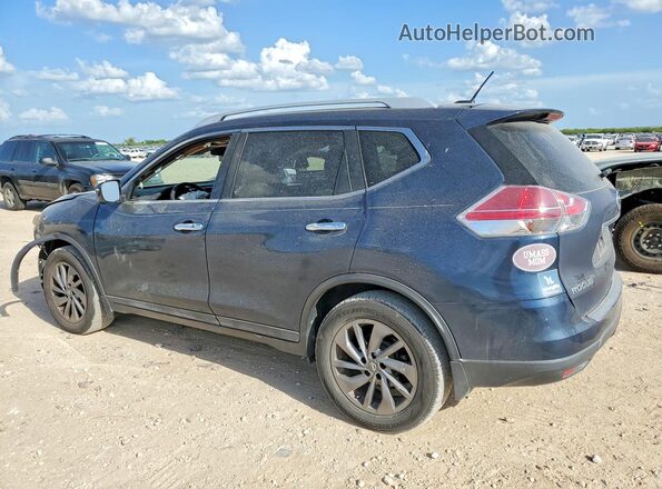 5N1AT2MTXGC733690 2016 NISSAN ROGUE Синий Задняя левая четверть