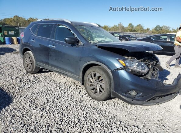 5N1AT2MTXGC767970 2016 NISSAN ROGUE Blue Delantero derecho