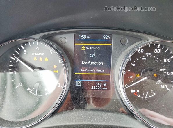 5N1AT2MTXKC754659 2019 NISSAN ROGUE Red Instrument cluster view