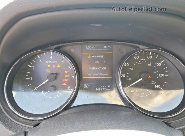 5N1AT2MTXLC815381 2020 NISSAN ROGUE Gray ხელსაწყოთა პანელის ხედი