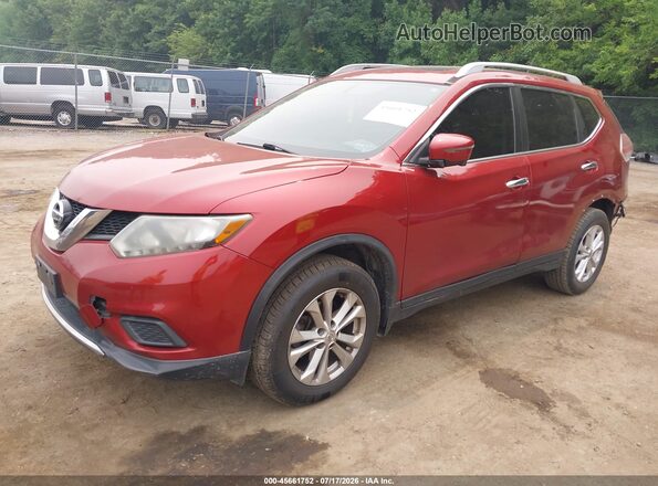 5N1AT2MV0GC867125 2016 NISSAN ROGUE Красный Передняя левая четверть