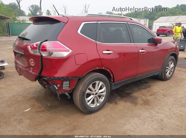5N1AT2MV0GC867125 2016 NISSAN ROGUE Красный Задняя правая четверть