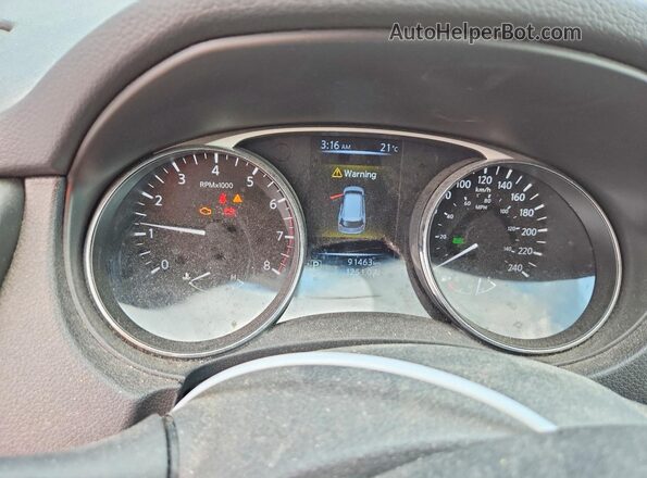 5N1AT2MV0GC872373 2016 NISSAN ROGUE Серый Вид щитка приборов