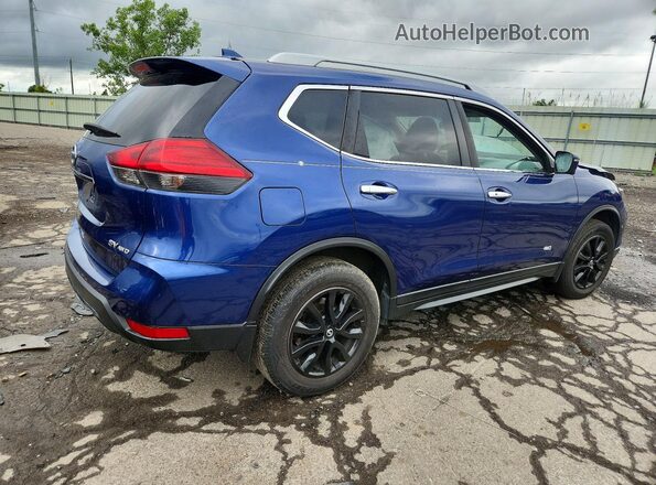 5N1AT2MV0HC737699 2017 NISSAN ROGUE Blue Trasero derecho