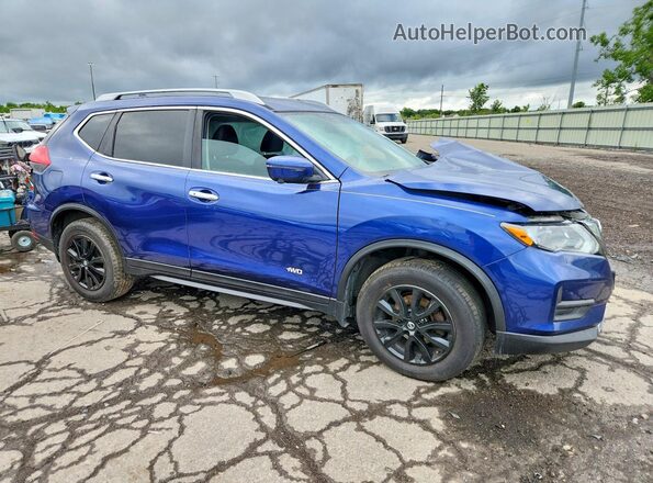 5N1AT2MV0HC737699 2017 NISSAN ROGUE Blue Delantero derecho