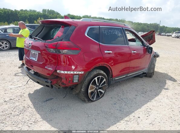 5N1AT2MV0HC873685 2017 NISSAN ROGUE Красный Задняя правая четверть