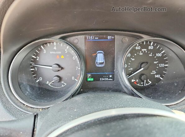 5N1AT2MV0JC813783 2018 NISSAN ROGUE White Instrument cluster view