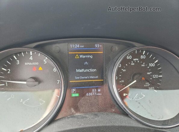 5N1AT2MV0LC717381 2020 NISSAN ROGUE Silver Vista del cuadro de instrumentos