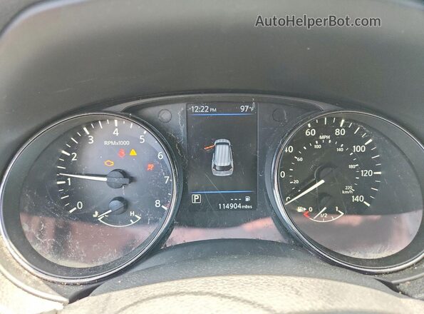 5N1AT2MV0LC732821 2020 NISSAN ROGUE Black ხელსაწყოთა პანელის ხედი