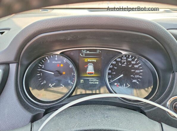 5N1AT2MV1GC843724 2016 NISSAN ROGUE Blue Вид щитка приладів