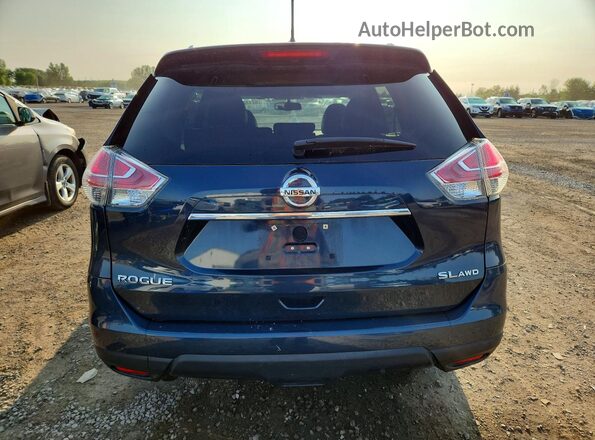 5N1AT2MV1GC843724 2016 NISSAN ROGUE Blue Вид ззаду
