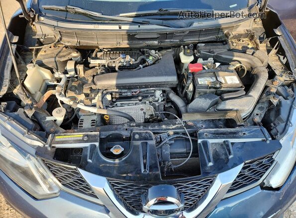 5N1AT2MV1GC843724 2016 NISSAN ROGUE Blue Вид підкапотного простору