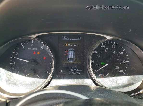 5N1AT2MV1GC845618 2016 NISSAN ROGUE Black Սարքավորումների վահանակի տեսք